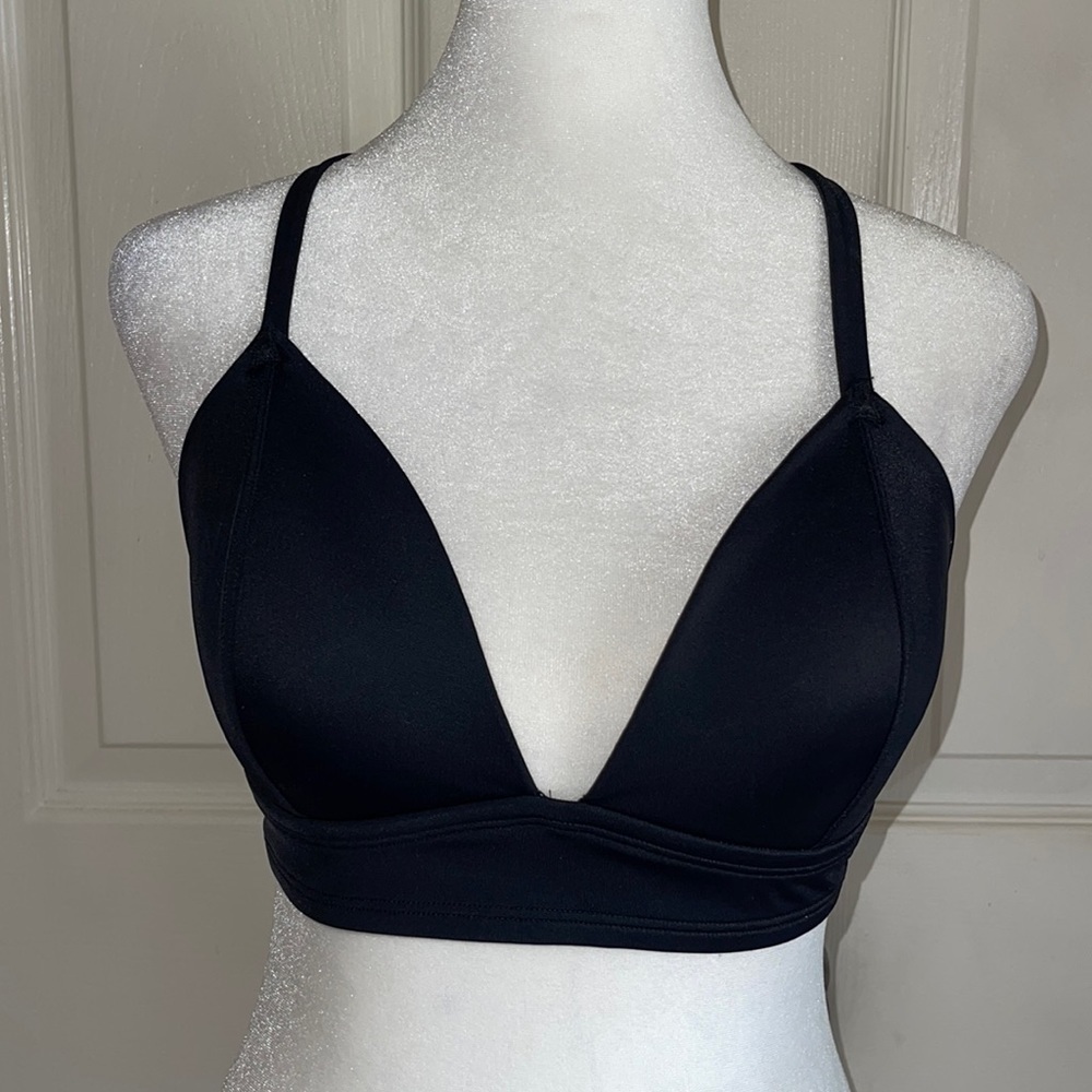 Adore Me Black Padded Triangle Strappy Back Bikini Top